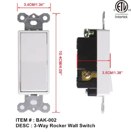 3-Way Decorative Switch 15A image 0
