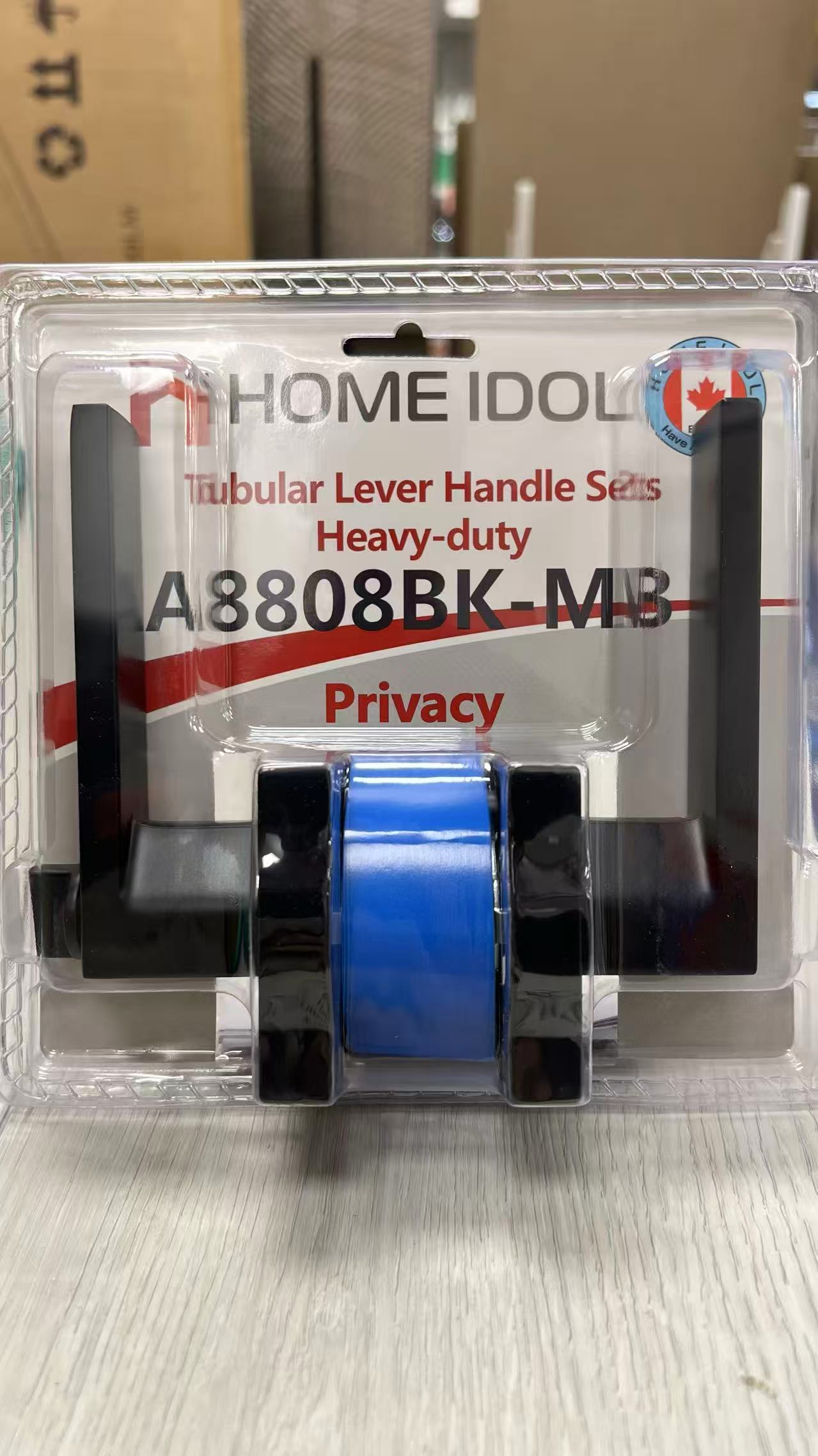 Heavy Duty Tubular Leverset Privacy Lock | Black | A2101BK-MB/A8808BK-MB