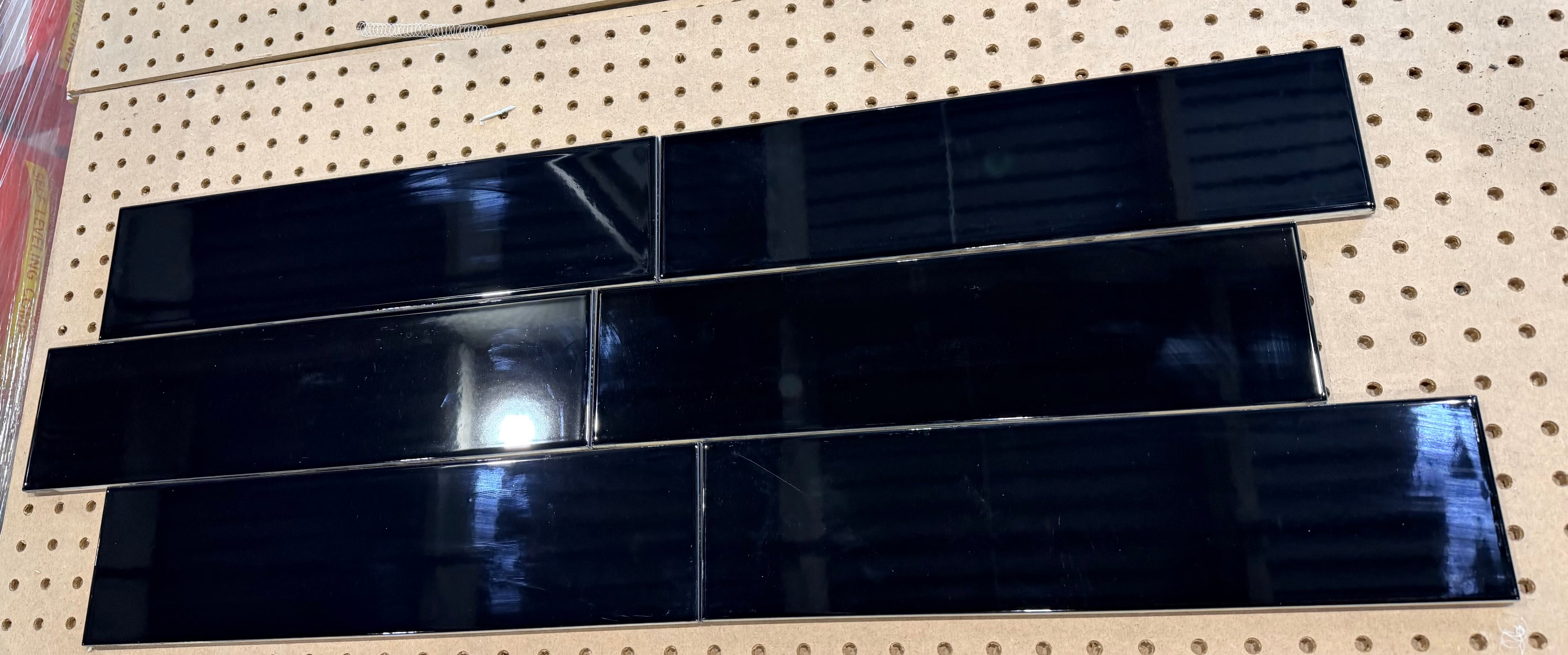 4"x16" EL46 Black Polished Subway Wall Tile – $1.89/sq.ft
