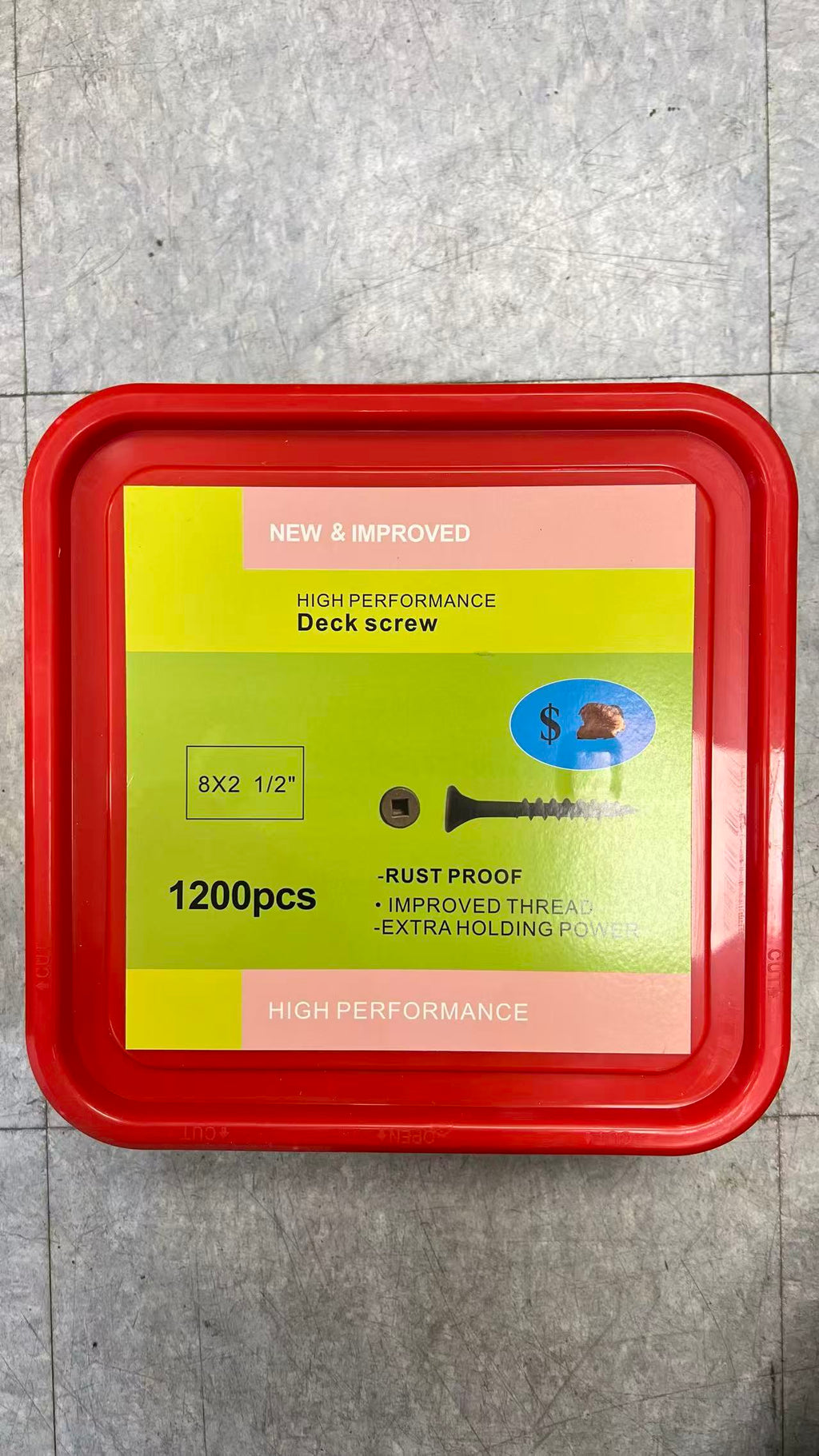 Construction Screws – #8x2-1/2" 1200 pc/box