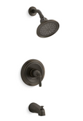 Kohler KTS395-4S-2BZ Devonshire Rite-Temp(R) Bath and Shower Faucet Trim with Lever Handle, Valve NOT INCLUDED - Oil-Rubbed Bronze