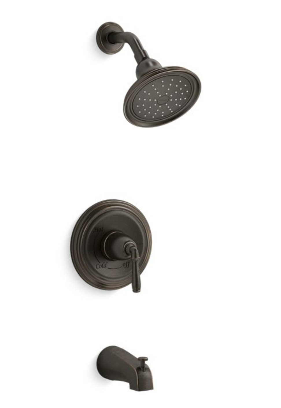 Kohler KTS395-4S-2BZ Devonshire Rite-Temp(R) Bath and Shower Faucet Trim with Lever Handle, Valve NOT INCLUDED - Oil-Rubbed Bronze