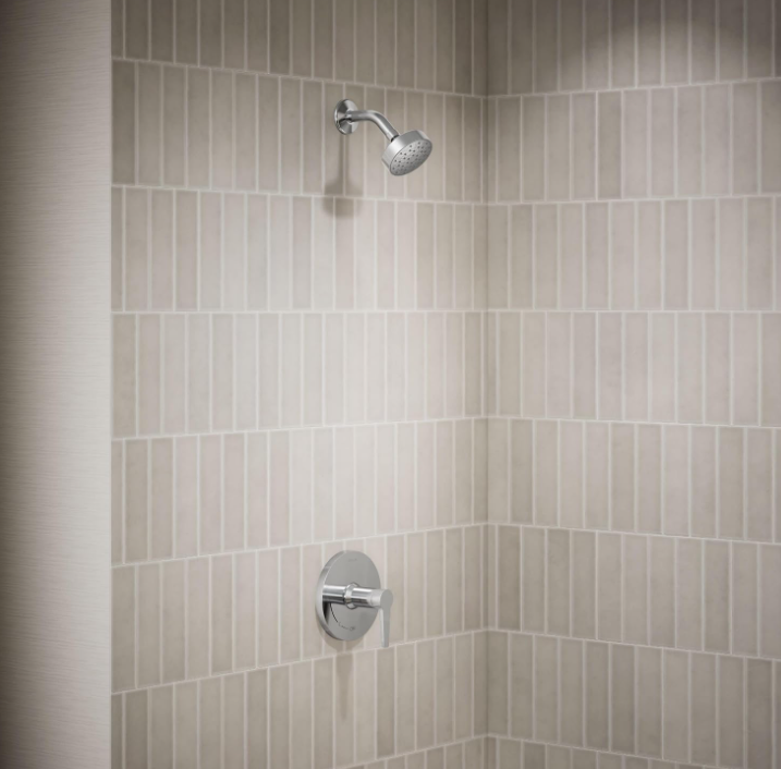 Kohler KTS97077-4-CP Pitch Rite-Temp Shower Trim with 2.0GPM Showerhead - Polished Chrome