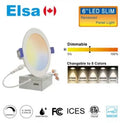 LED Panel Light 6” - 5CCT Round, White Trim | 10pcs per box