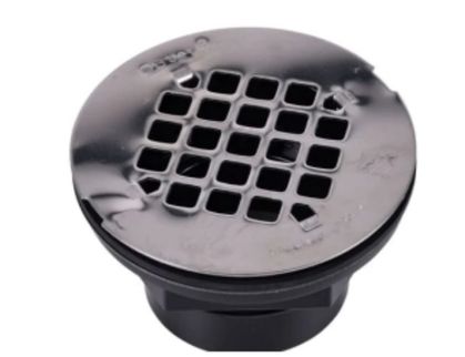 Oatey 42093 2" ABS Solvent Weld Shower Drain with Snap-In Stainless Steel Strainer