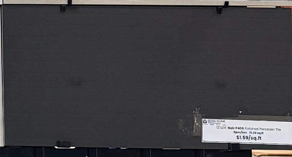 12"x24" Noir P406 Polished Porcelain Tile, $1.59/sq.ft (8pcs/box, 15.28sq.ft)