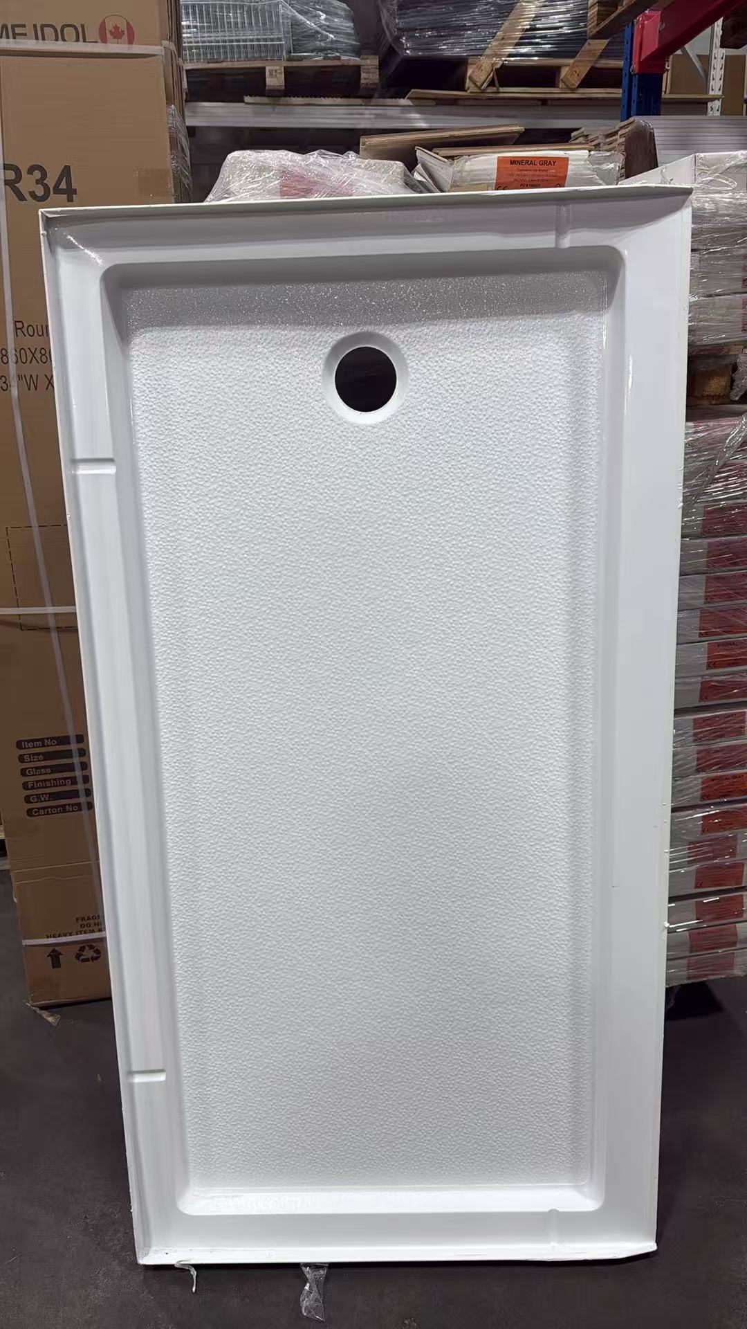 Acrylic Fiberglass Shower Bases Left Drain -  60" x 32"