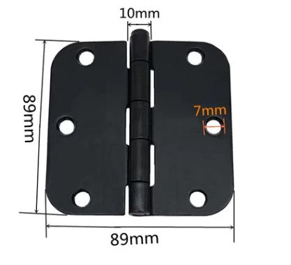 3.5" Interior Door Hinge Black (1pc) image 0