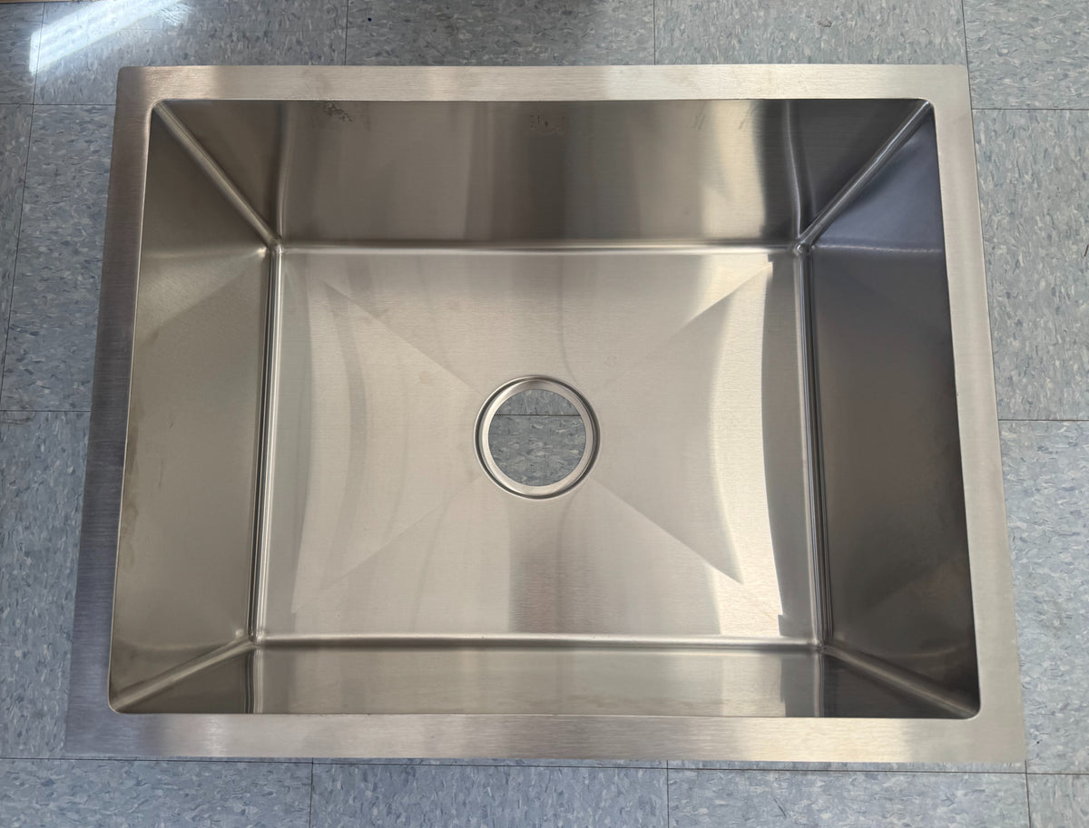 Handmade Undermount Kitchen Sink - Single Bowl | 16G , 23"x18"x9.5" image 0