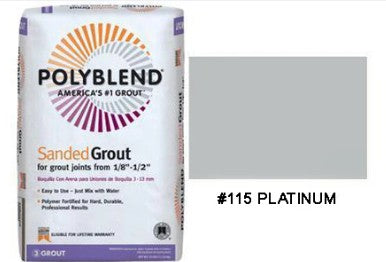 Sanded Tile Grout Plus #115 Platinum -25LB image 0