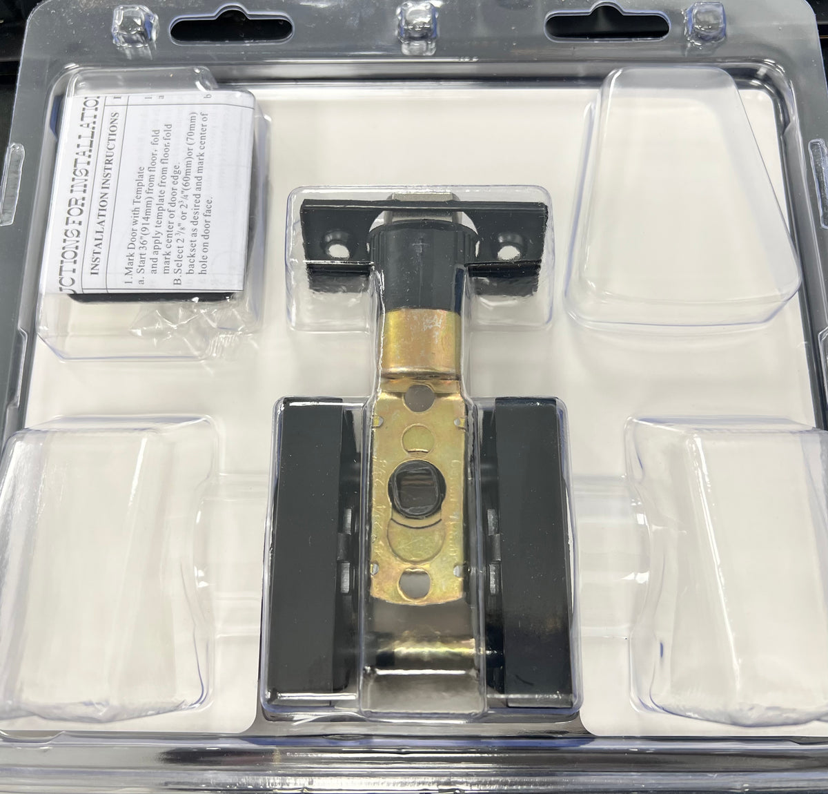Heavy-Duty Entrance Lock with Key | Black - (A2101ET-MB) image 2