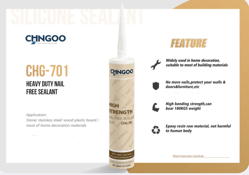 Common nail-free glue silicone sealant - Beige | 300ML Tube image 0