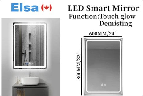 LED Vanity Mirror 24x32 – Anti-Fog, Touch Switch, Cool White image 3