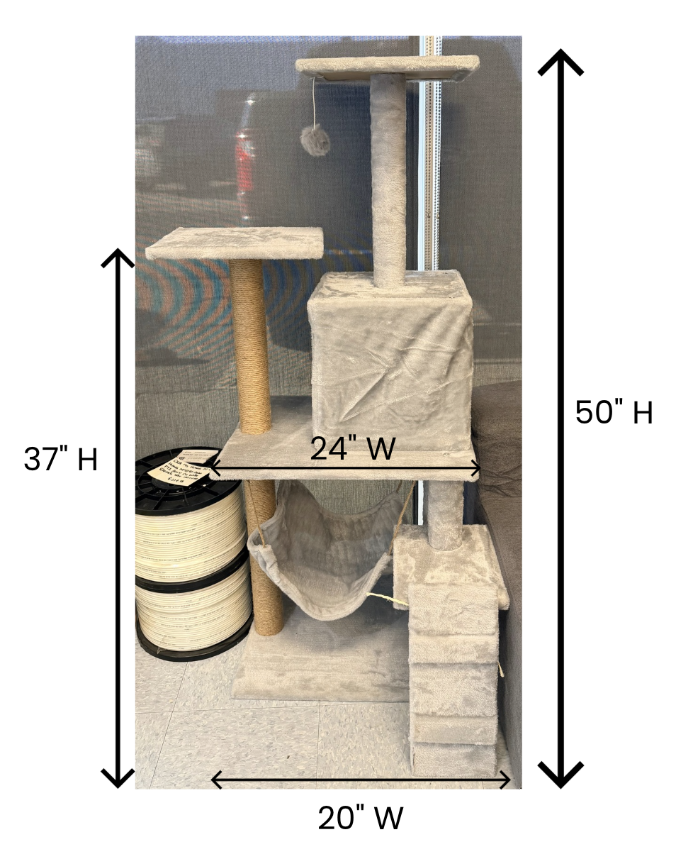 50” H 4-Level Cat Tree with Bed, Toy & Hideout $59 image 0