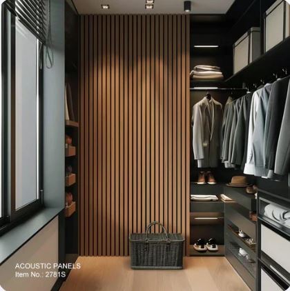 Acoustic Wooden Slat Wall Panel – Brown(2781S) image 0
