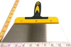 7” Wide Scraper Putty Knife – Stainless Steel Blade with Strong Grip Handle image 0