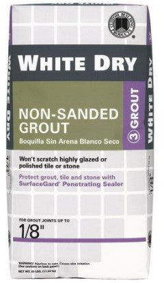 White Dry Tile Grout – 25LB Bag image 0