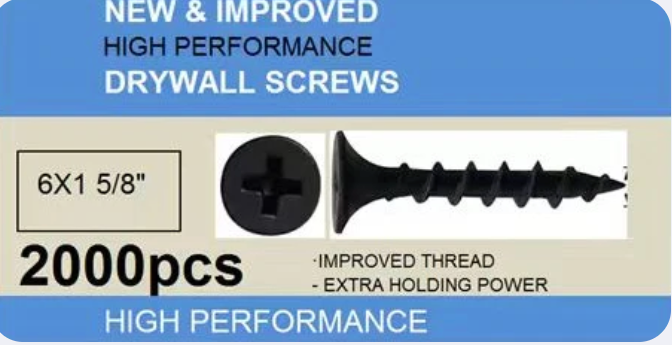 Drywall Screws - #6 x 1-5/8 2000pcs image 1