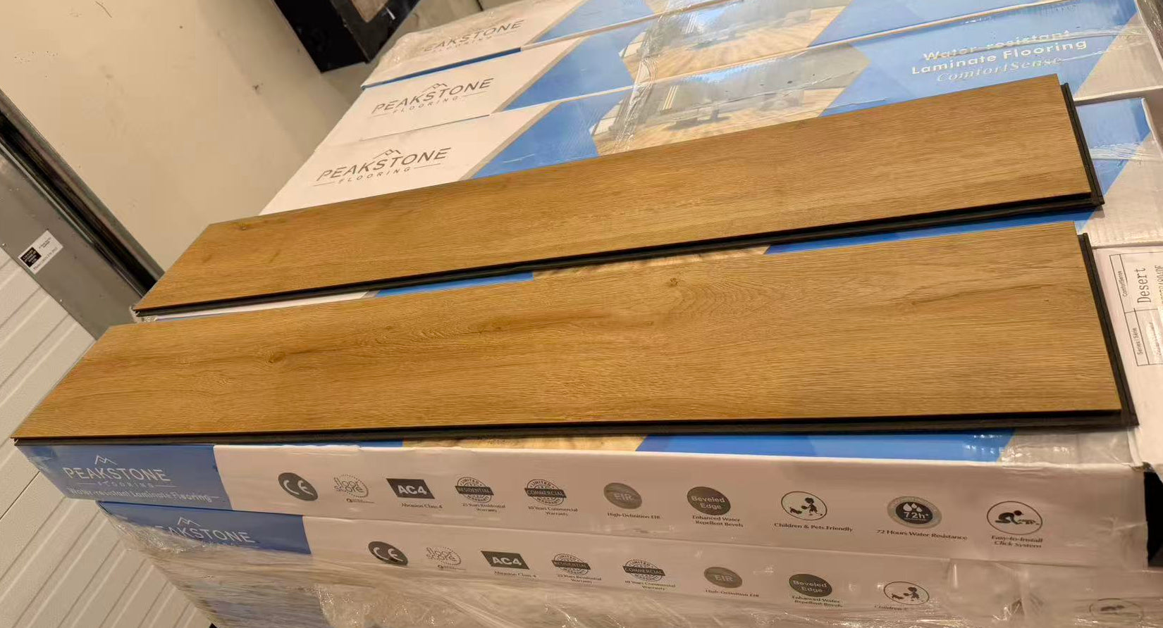 12mm P Desert Laminate Flooring 72 Hours Water Resistance - 23.25 sq.ft/box $0.99/sq.ft