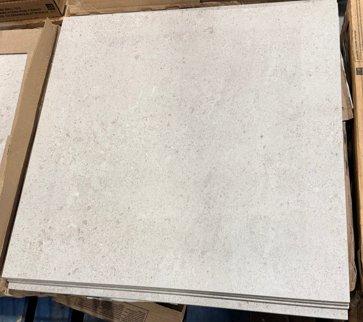 24"x24" Luminary White DR07 Matt Porcelain Tile, $0.99/sq.ft (4pc/box, 15.20sq.ft)