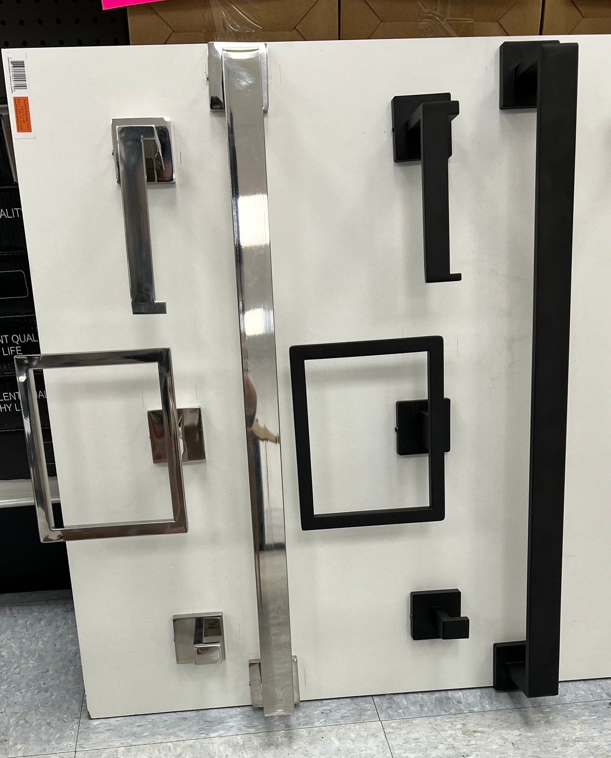 4-Piece Bathroom Accessory Set - Square, Chrome image 0