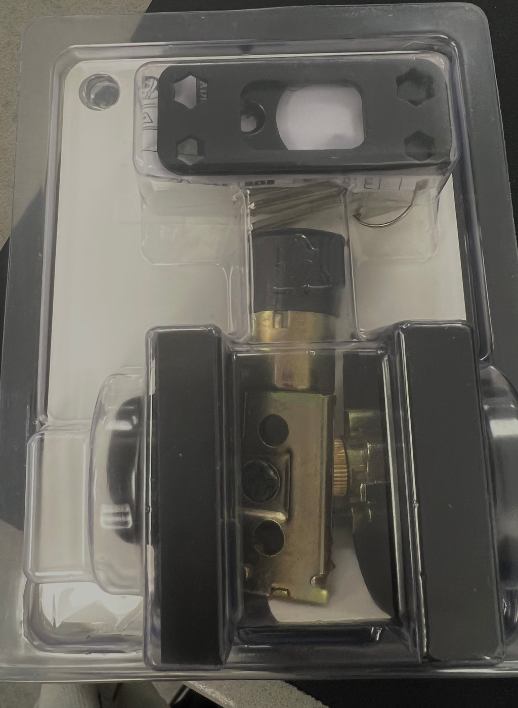 Square Black Single Cylinder Deadbolt image 2