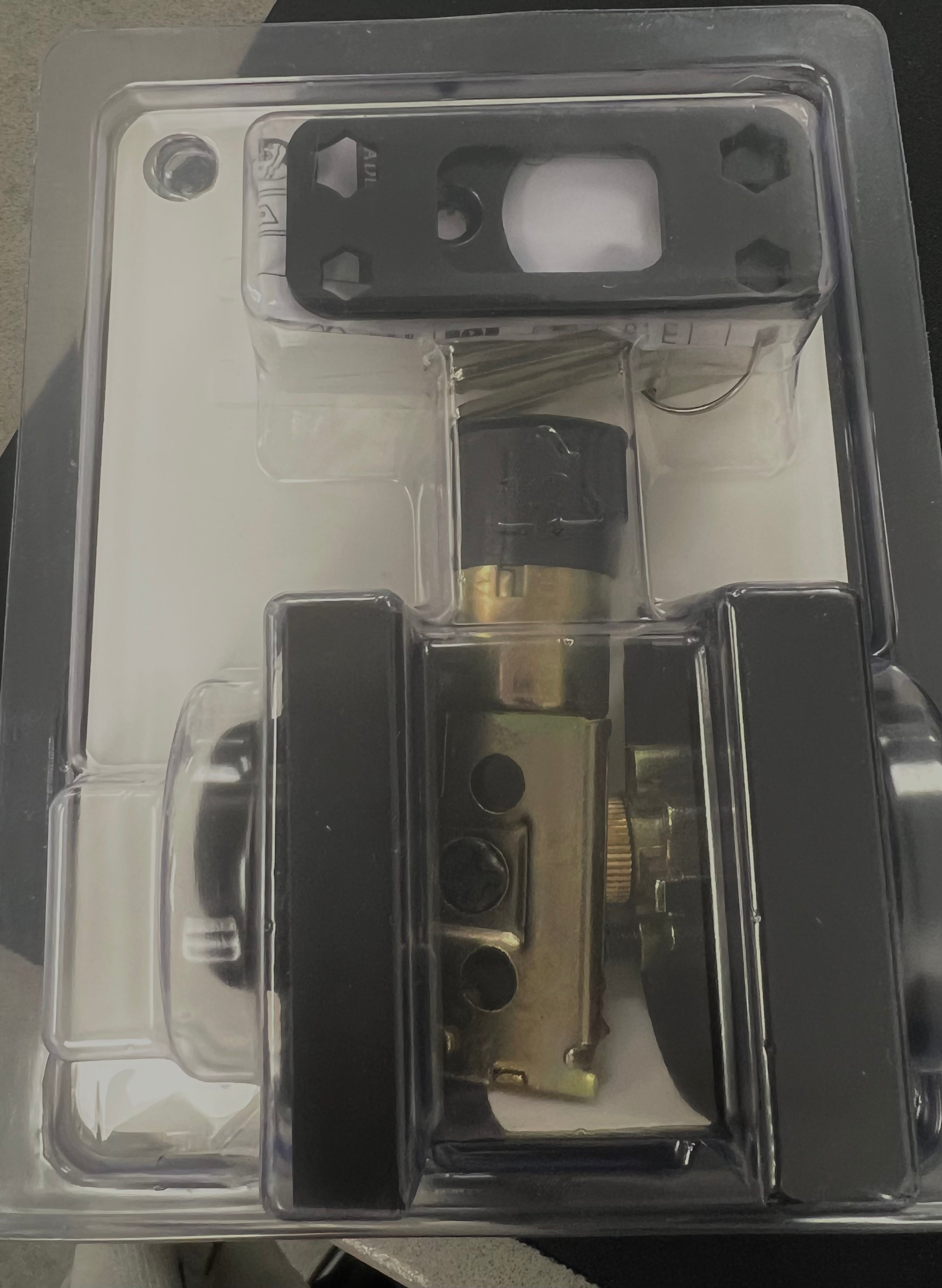 Square Black Single Cylinder Deadbolt image 2