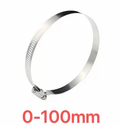 100mm Stainless Steel Clamp with Screw Hose image 0