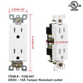 Plug Receptacle – 15AMP TR 15A 120V 60HZ image 0