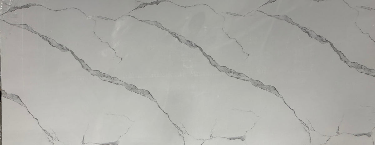 3mm UV White Marble Sheet – KL8228 | 4' x 10' Panel image 0