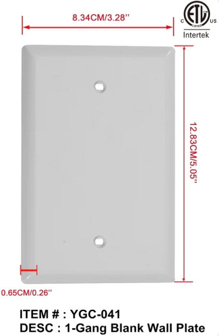 Blank plate 1g wall plate scc-c image 0