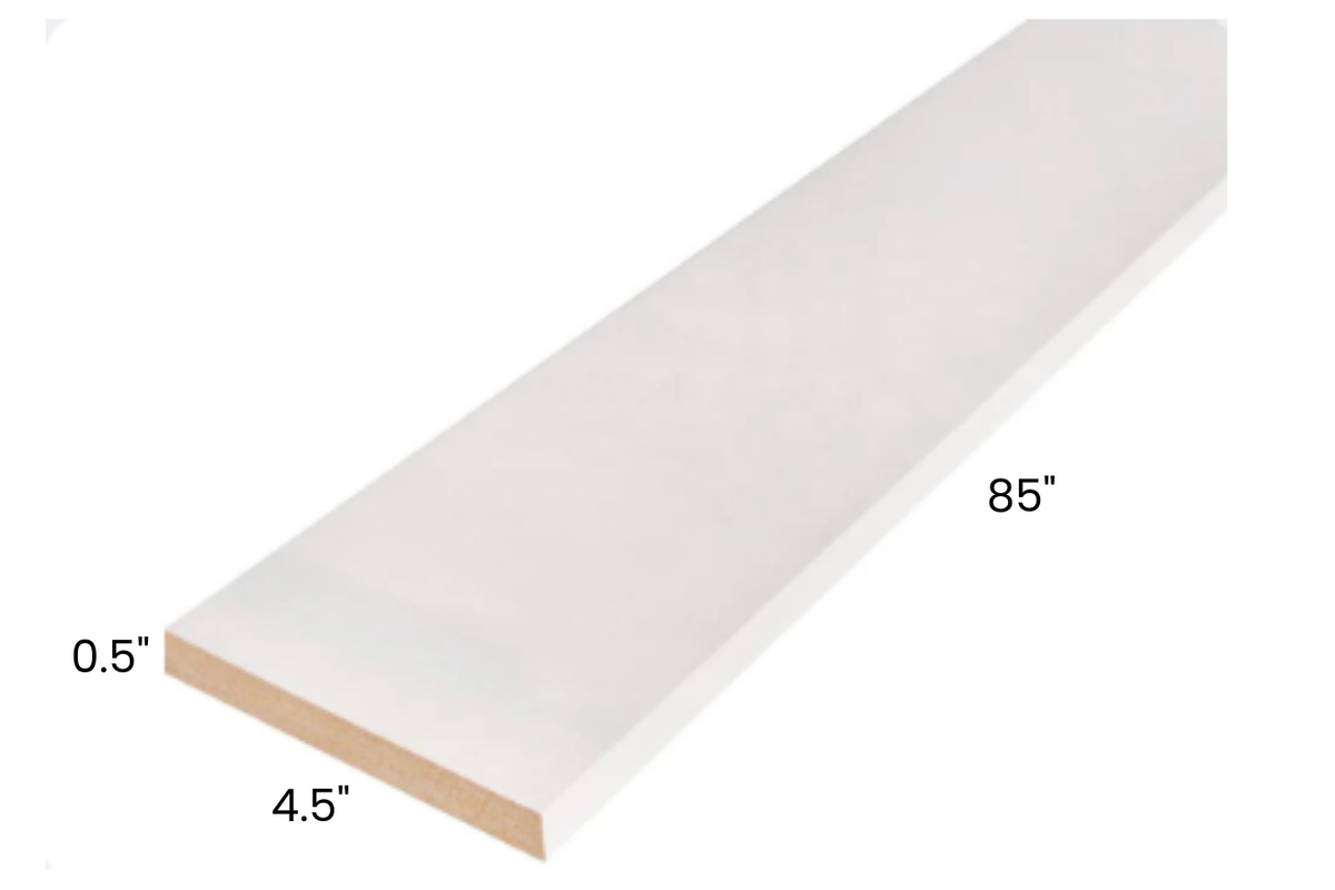 Baseboard Moulding 1/2"x4.5"x85" 10pcs/pack $42.99/pack image 0