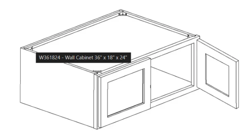 W361824 – 36" Wall Kitchen Cabinet, White Shaker | A+ Grade Plywood Constr image 0