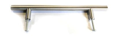 Cabinet handle T bar Brushed Nickel 8" image 0