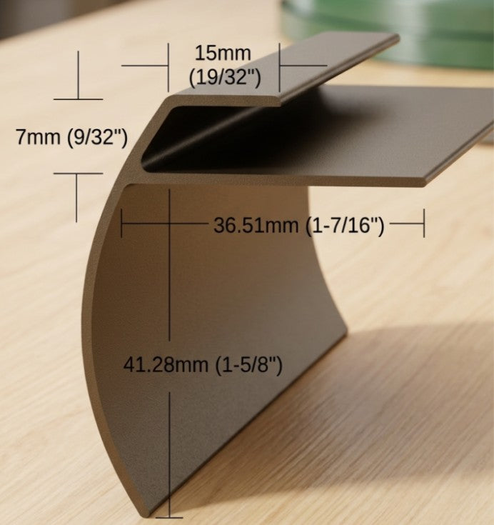 LVT Aluminium Stair Nosing (7mm) Titanium Gold LVT700TG 12'