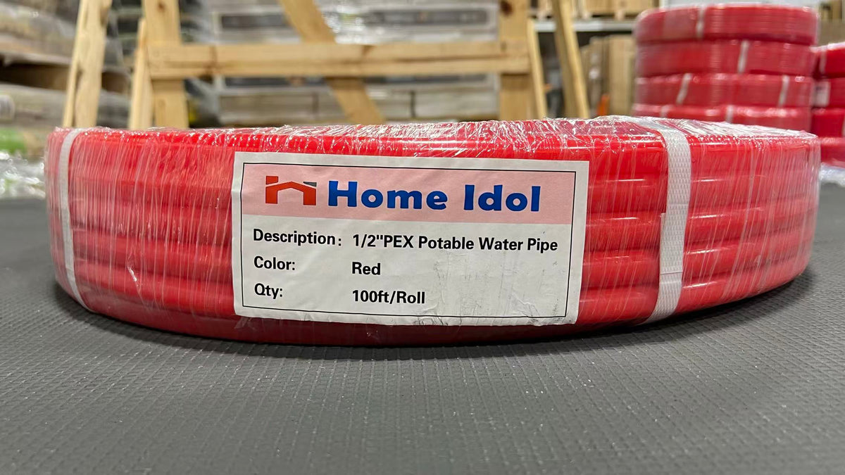 Red 1/2" Pex Potable Water Tubing Pipe 100 LF/Roll NSF CSA UPC
